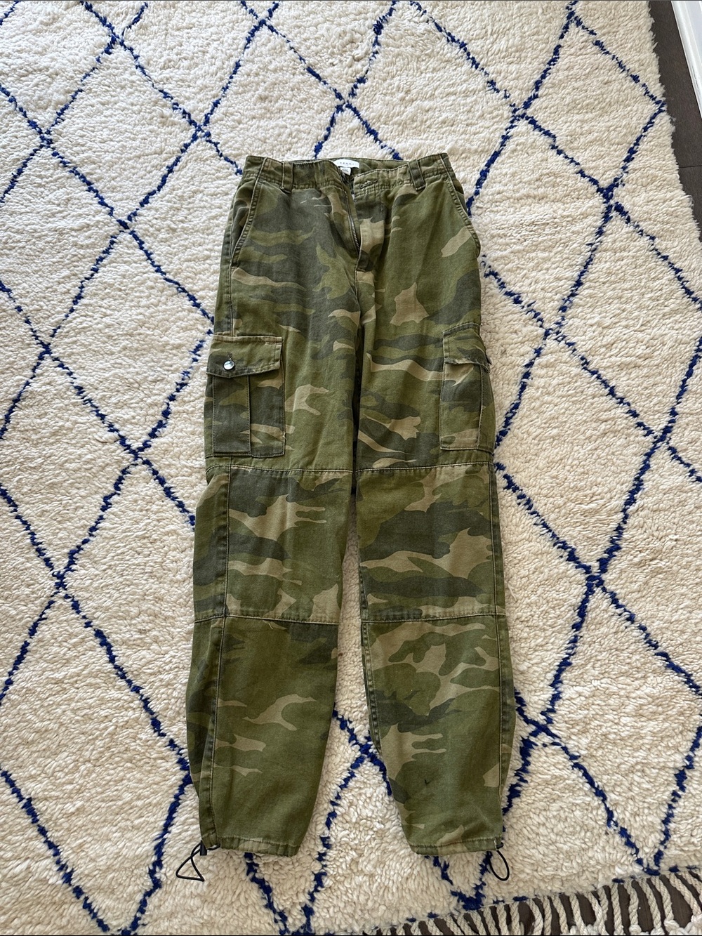 Topshop Kids Camo Cargo Joggers - Olive Green